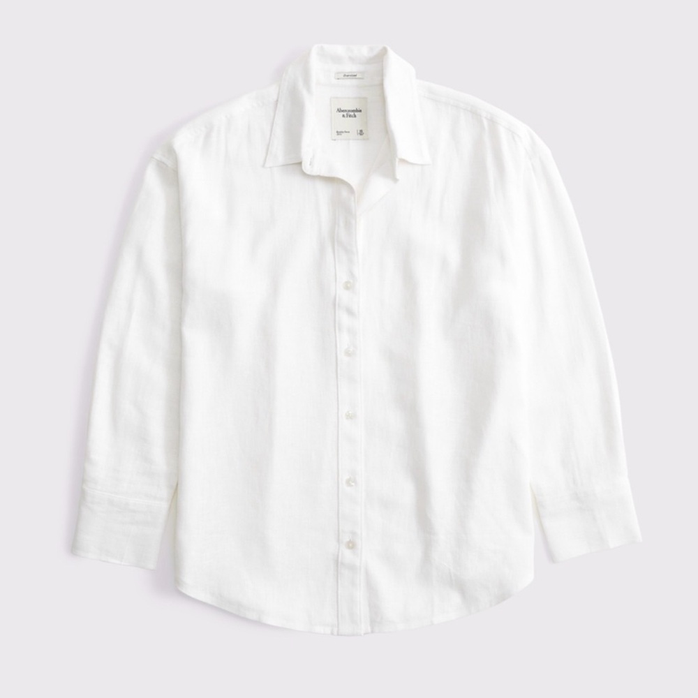 A&F Oversized Linen-Blend Shirt